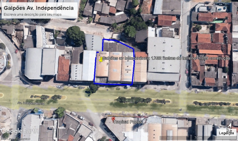 Três galpões juntos na av. independência
